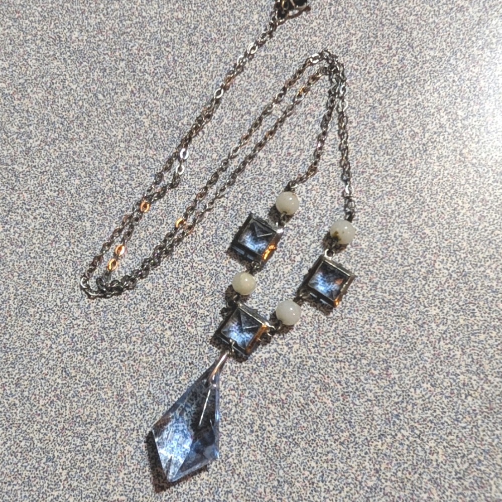 1920s Antique Blue Crystal Necklace ππ¦π - Picture 6 of 6